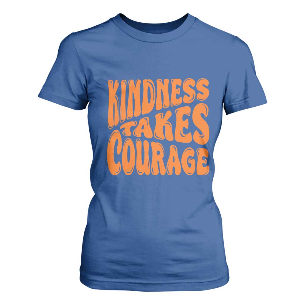 Unity Day T Shirt For Women Kindness Takes Courage Bullying Prevention