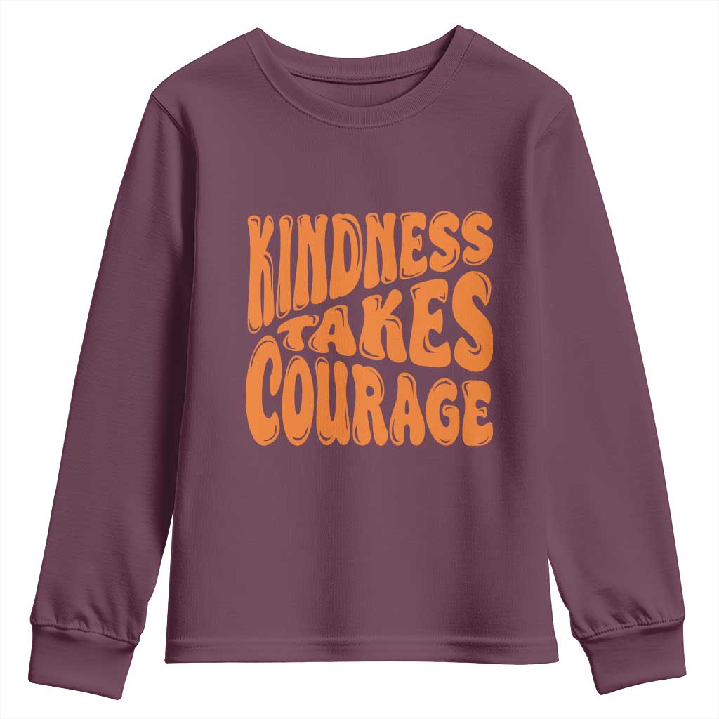 Unity Day Youth Sweatshirt Kindness Takes Courage Bullying Prevention