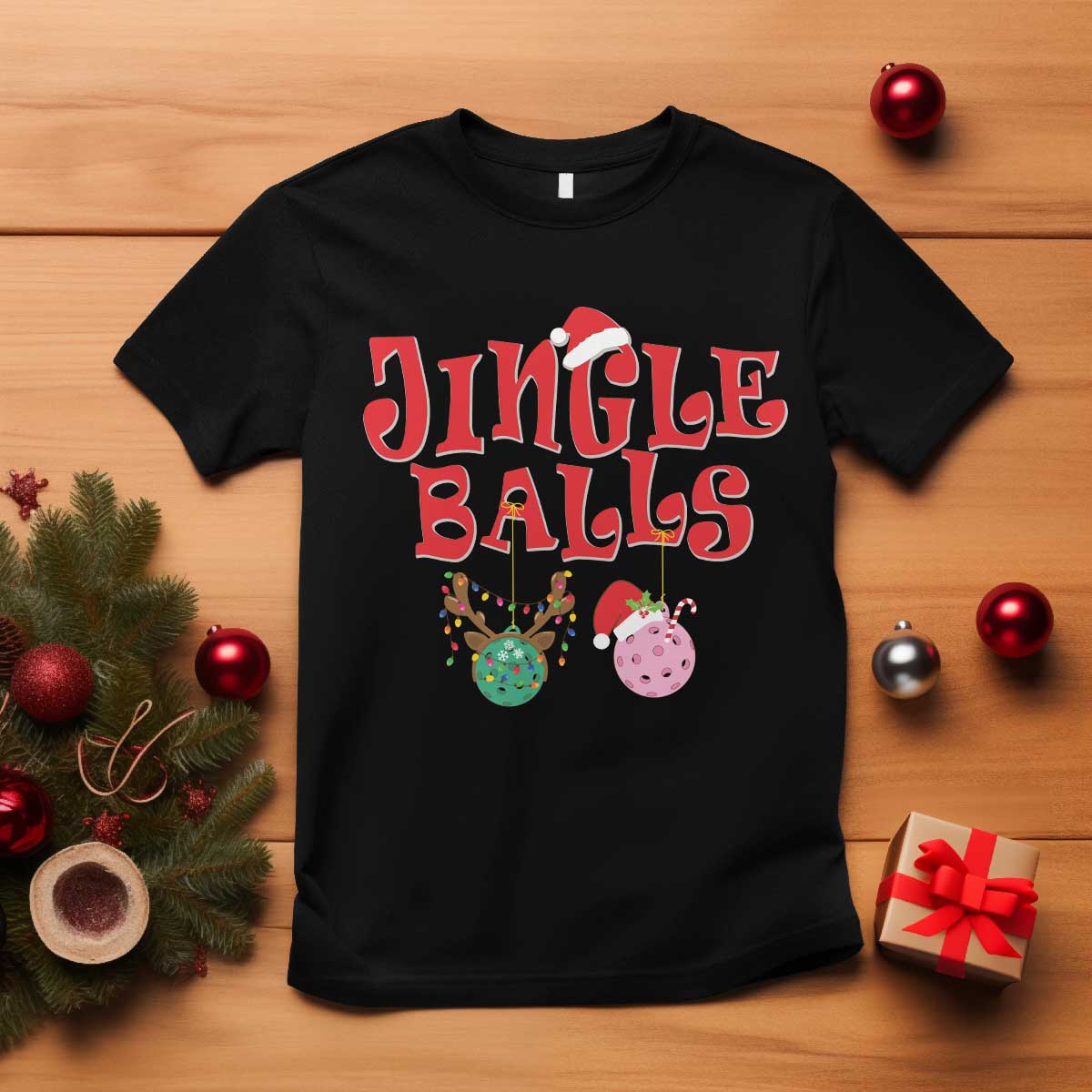 funny-christmas-pickleball-t-shirt-jingle-balls-reindeer-santa-hat-ball