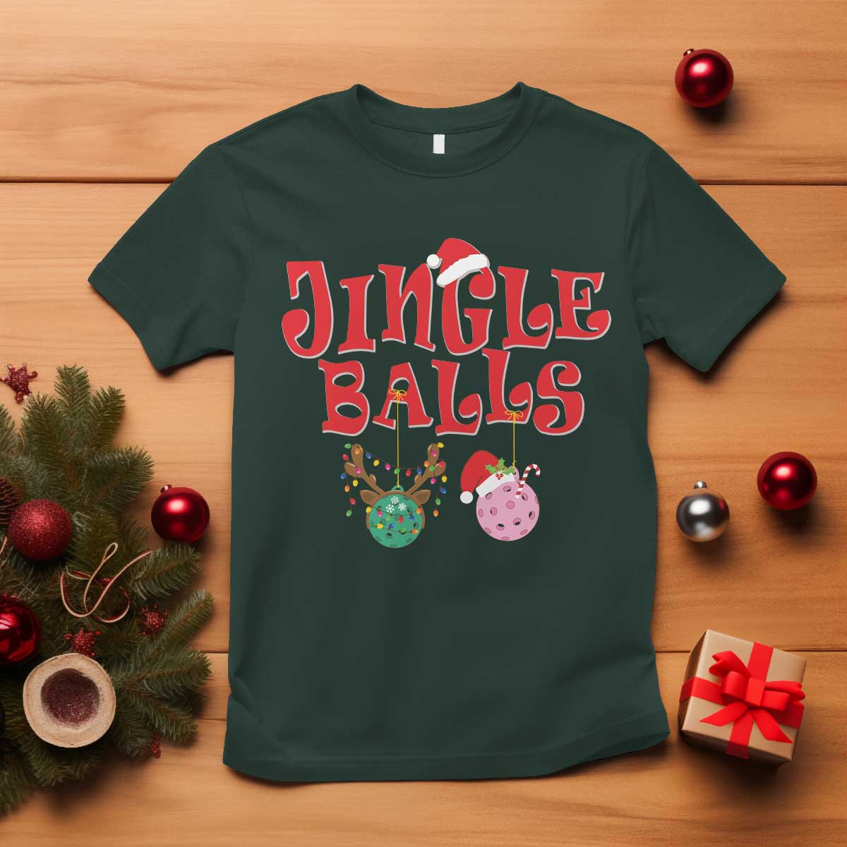 funny-christmas-pickleball-t-shirt-jingle-balls-reindeer-santa-hat-ball