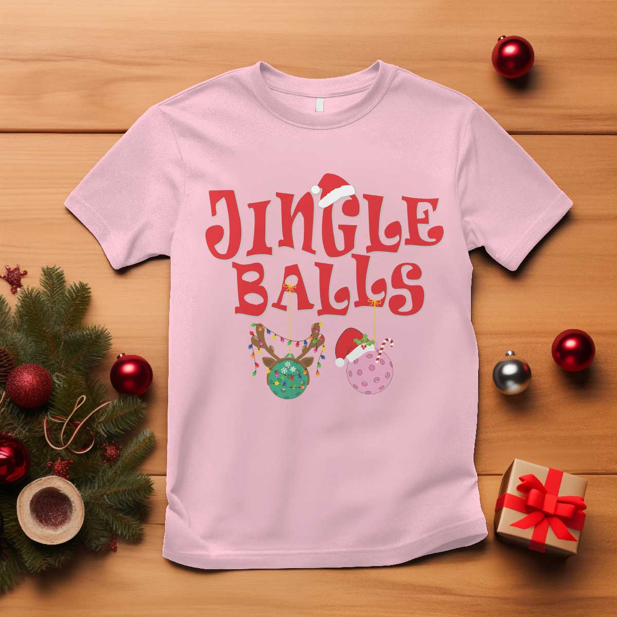 funny-christmas-pickleball-t-shirt-jingle-balls-reindeer-santa-hat-ball