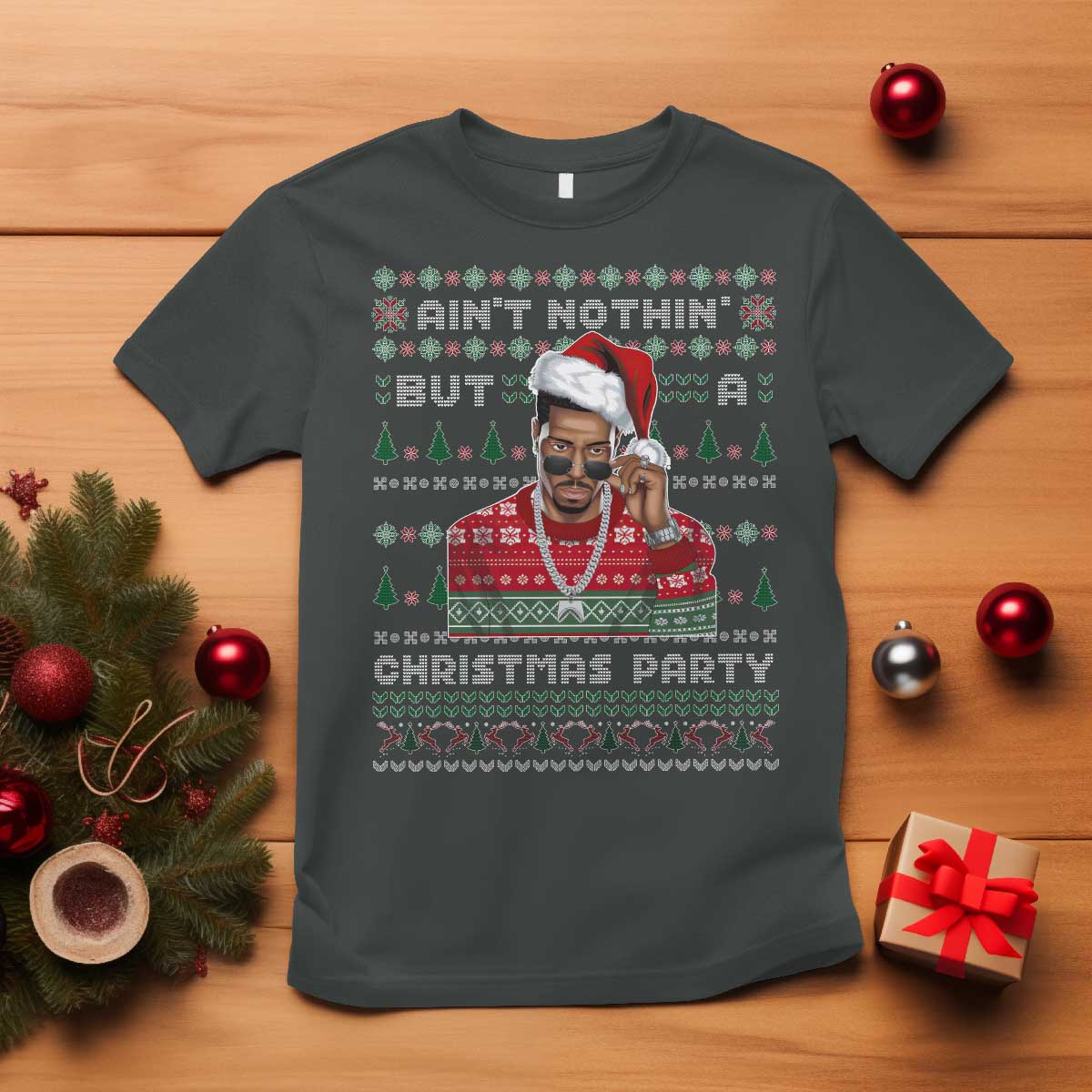 funny-dirty-santa-diddy-christmas-t-shirt-aint-nothin-but-a-christmas-party-santa