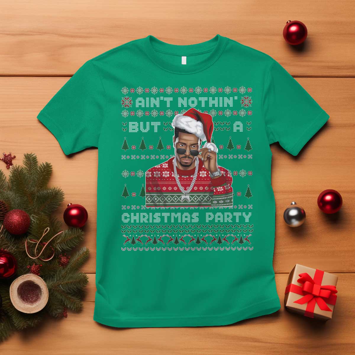 funny-dirty-santa-diddy-christmas-t-shirt-aint-nothin-but-a-christmas-party-santa
