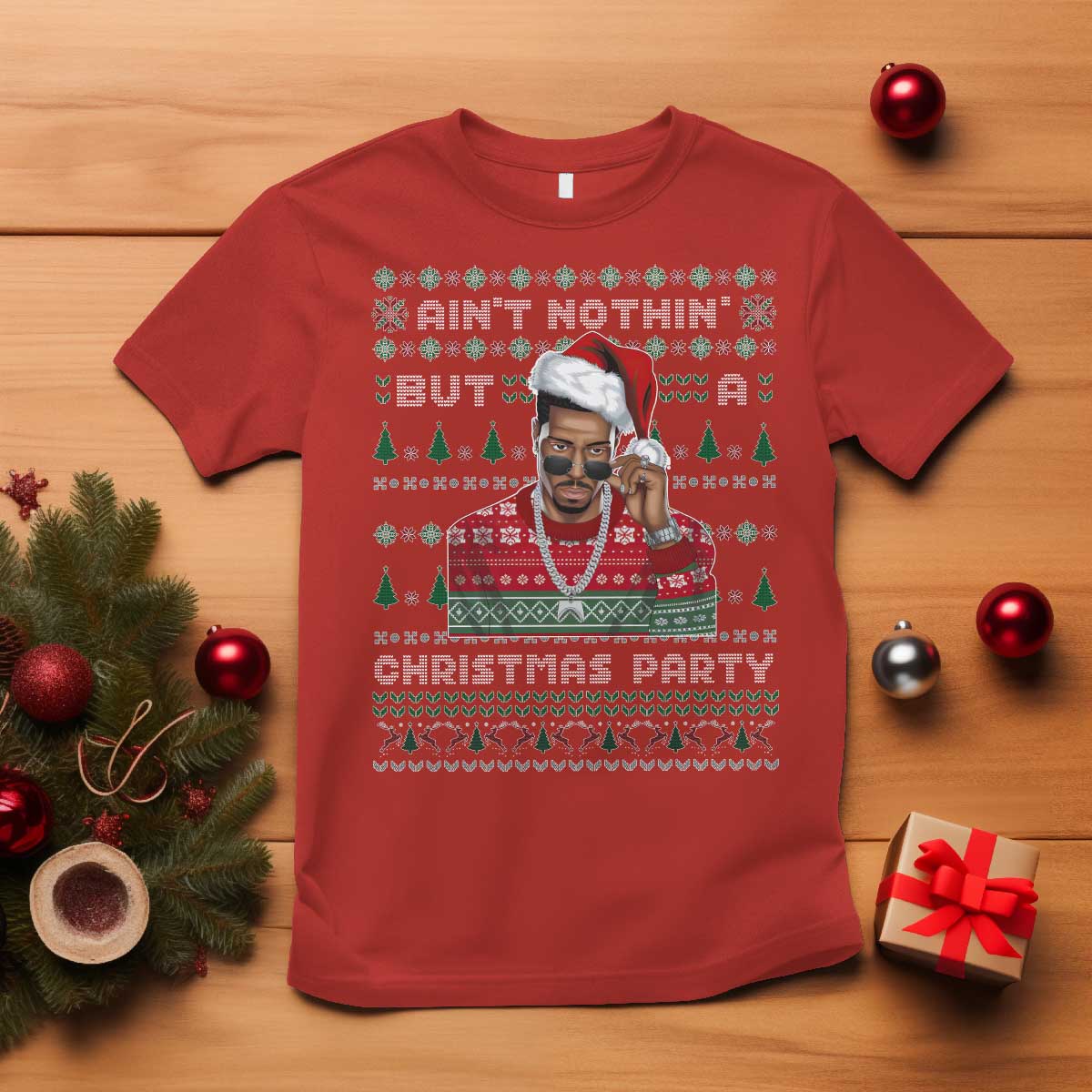 funny-dirty-santa-diddy-christmas-t-shirt-aint-nothin-but-a-christmas-party-santa