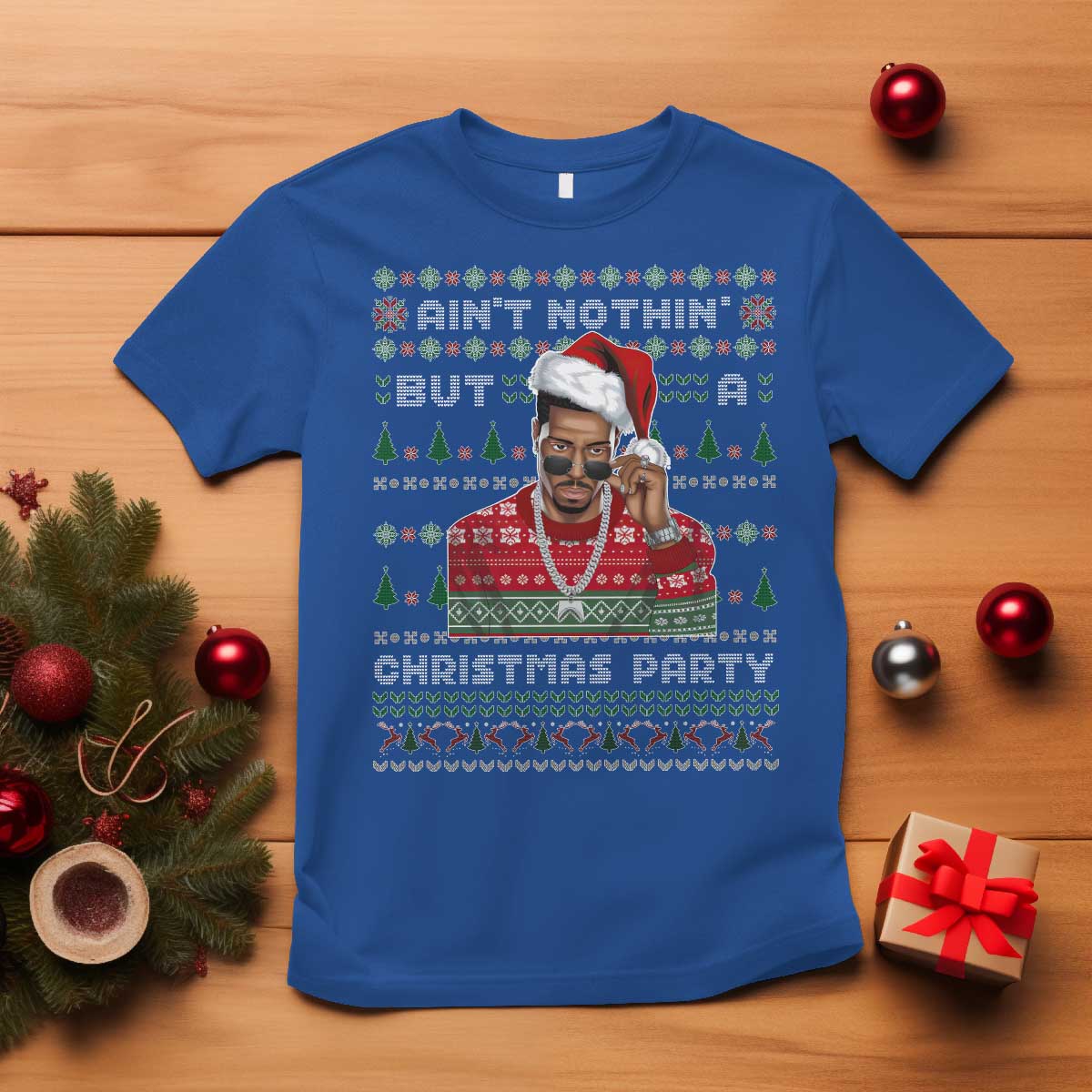 funny-dirty-santa-diddy-christmas-t-shirt-aint-nothin-but-a-christmas-party-santa