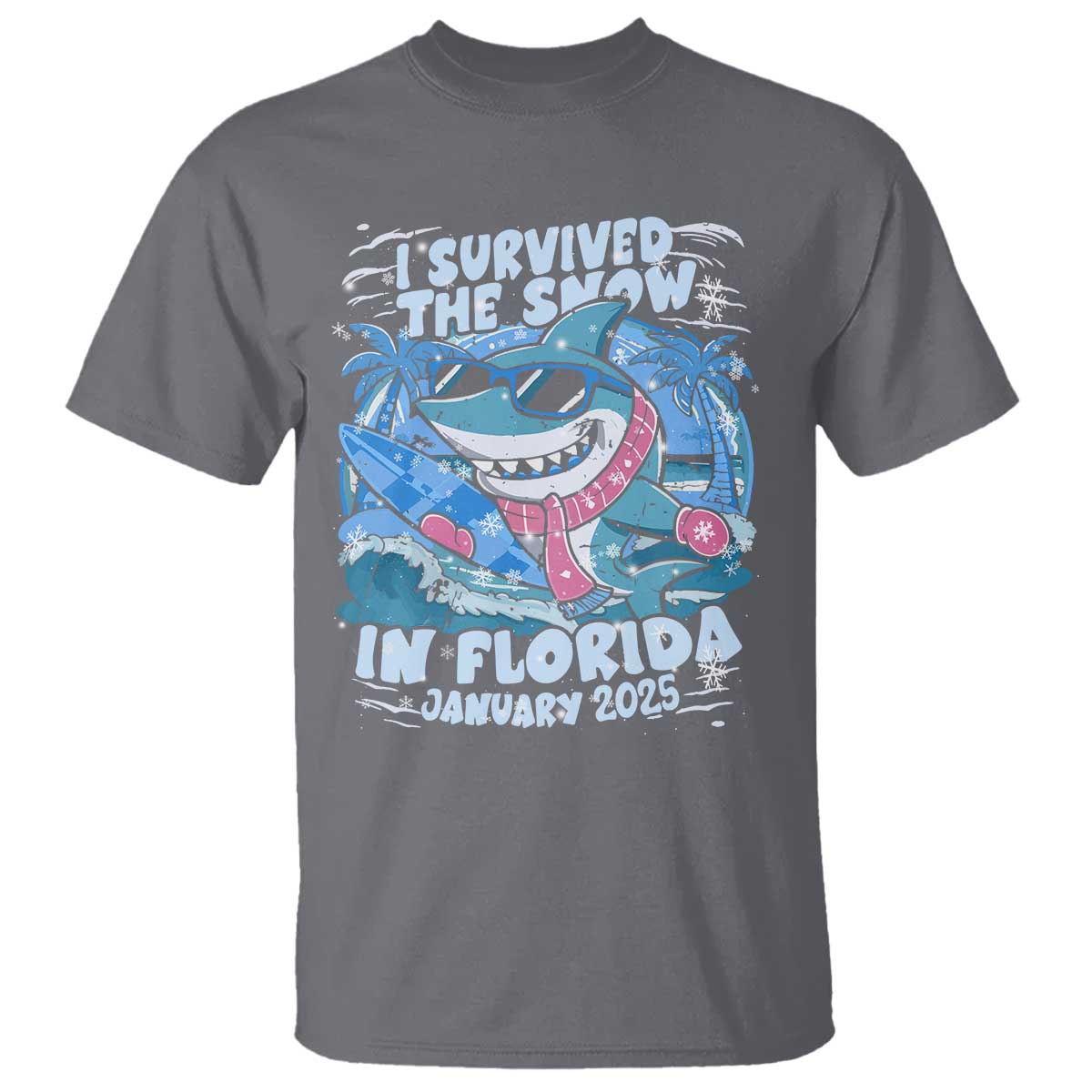 funny-i-survived-the-snow-in-florida-2025-t-shirt-shark