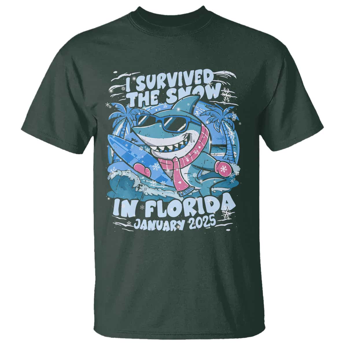 funny-i-survived-the-snow-in-florida-2025-t-shirt-shark