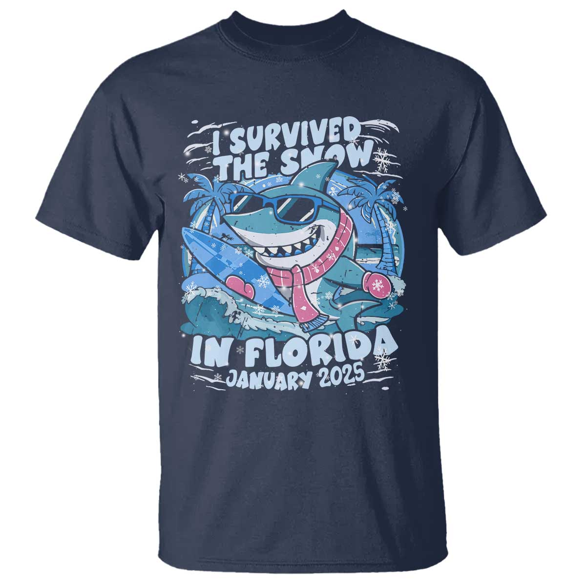 funny-i-survived-the-snow-in-florida-2025-t-shirt-shark