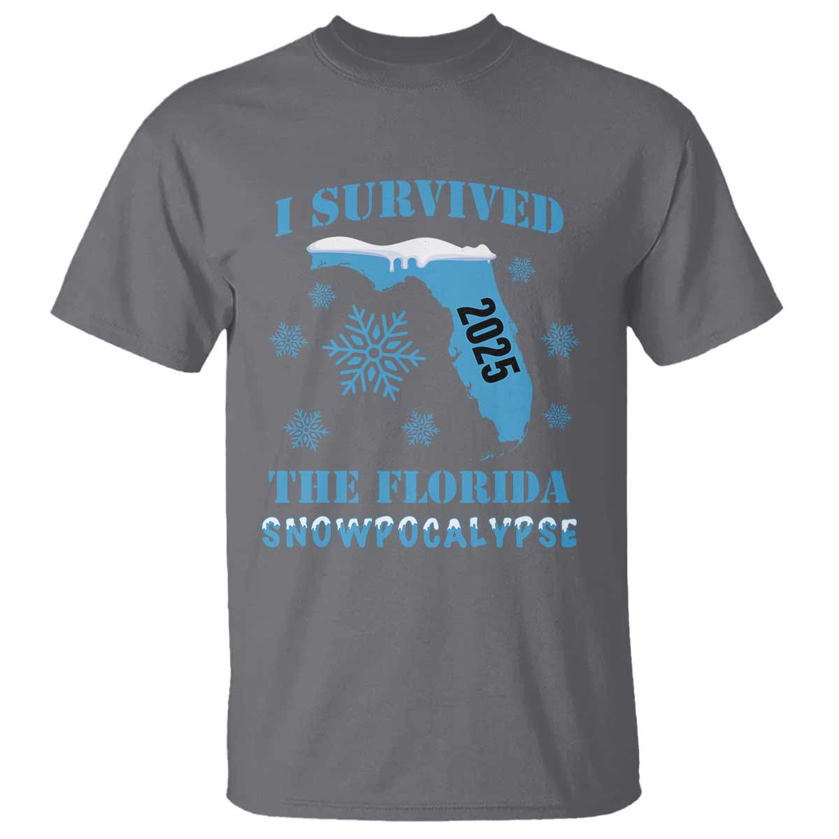 funny-i-survived-the-florida-snowpocalypse-2025-t-shirt-snowflakes