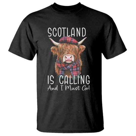 funny-scotland-is-calling-and-i-must-go-t-shirt-highland-cow
