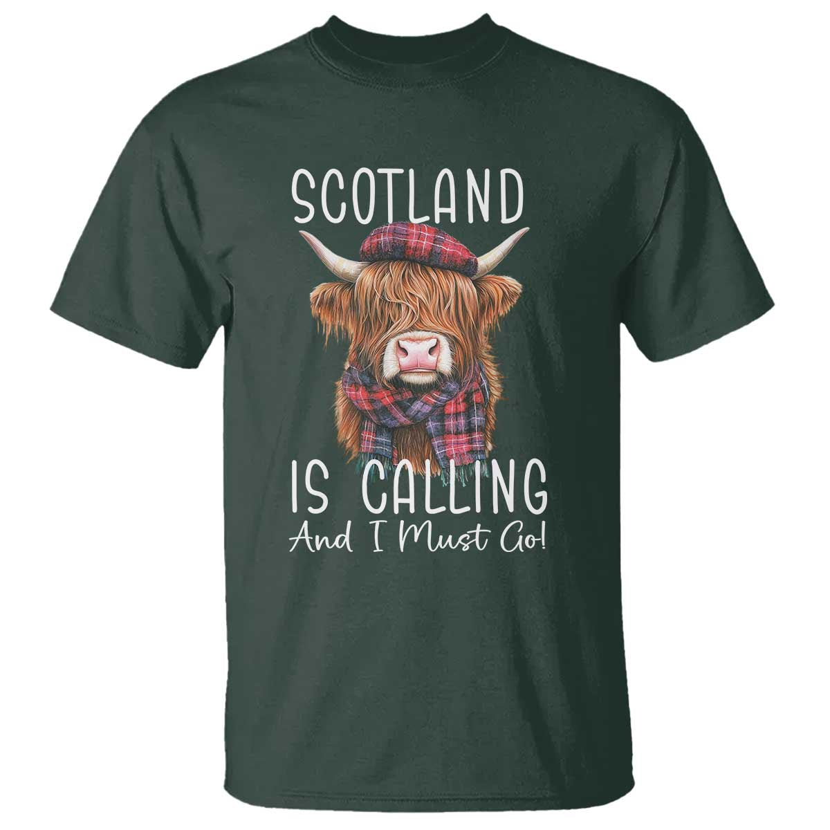 funny-scotland-is-calling-and-i-must-go-t-shirt-highland-cow