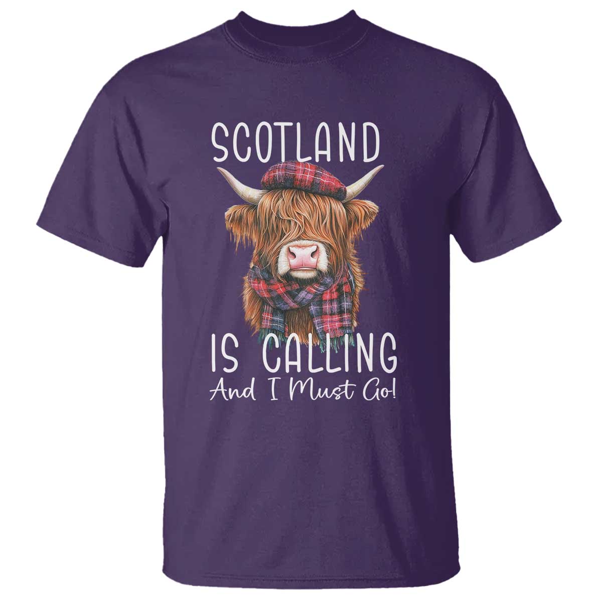 funny-scotland-is-calling-and-i-must-go-t-shirt-highland-cow