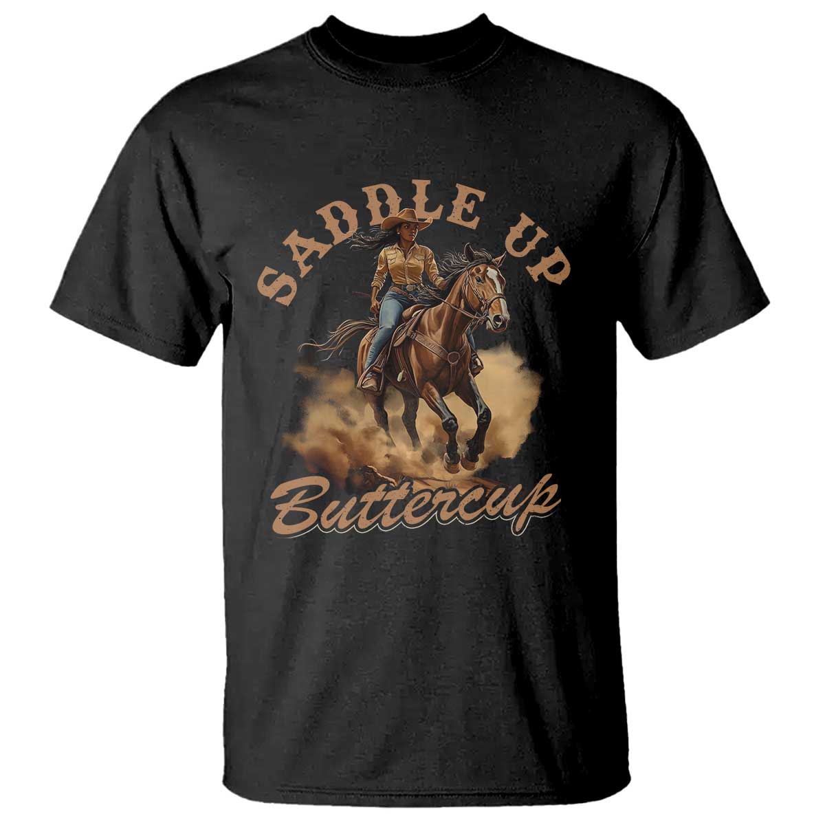 funny-african-american-cowgirl-t-shirt-saddle-up-buttercup-southern-western