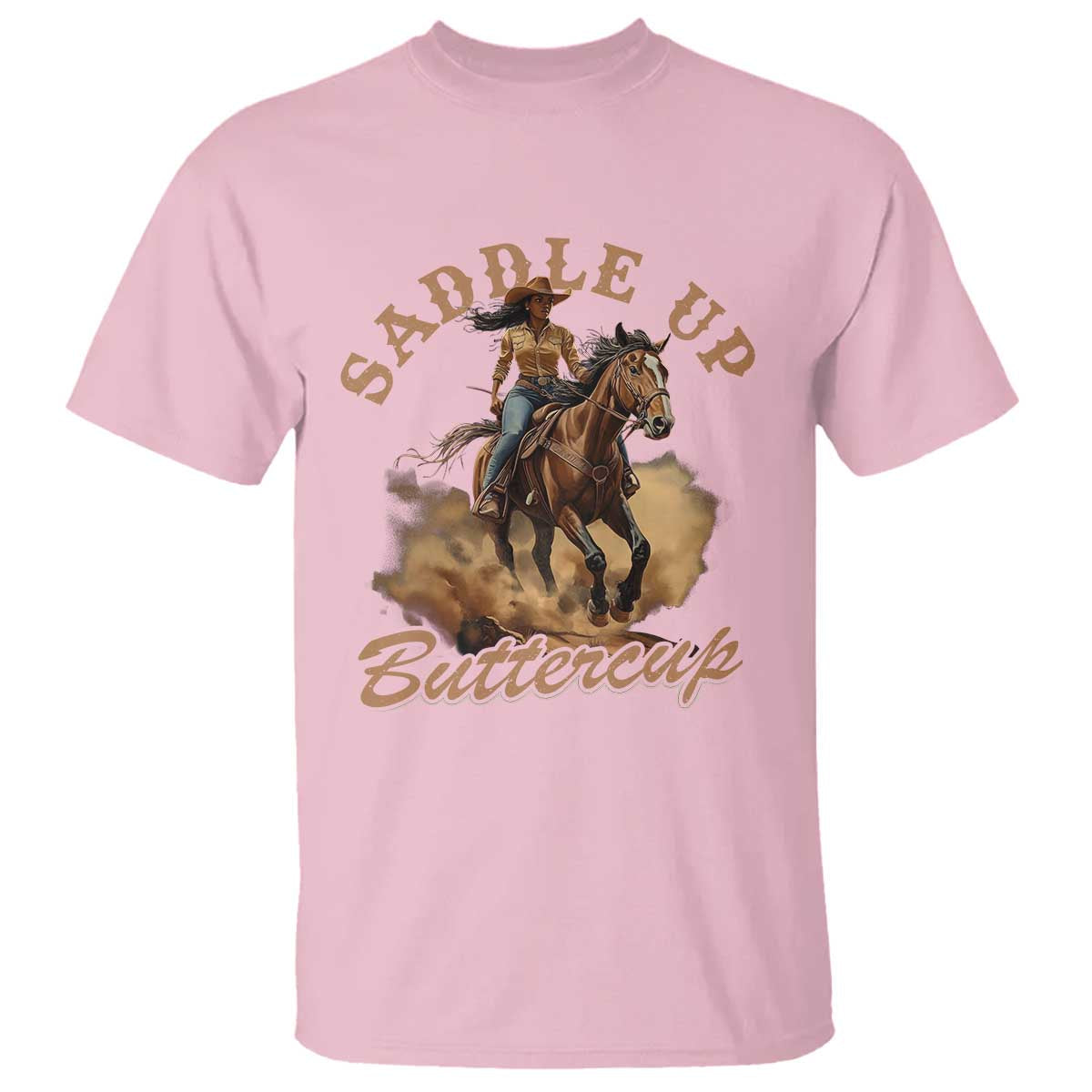 funny-african-american-cowgirl-t-shirt-saddle-up-buttercup-southern-western