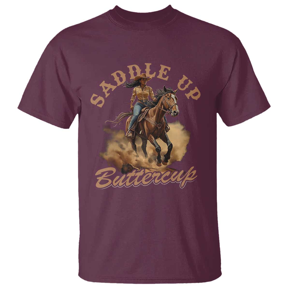 funny-african-american-cowgirl-t-shirt-saddle-up-buttercup-southern-western