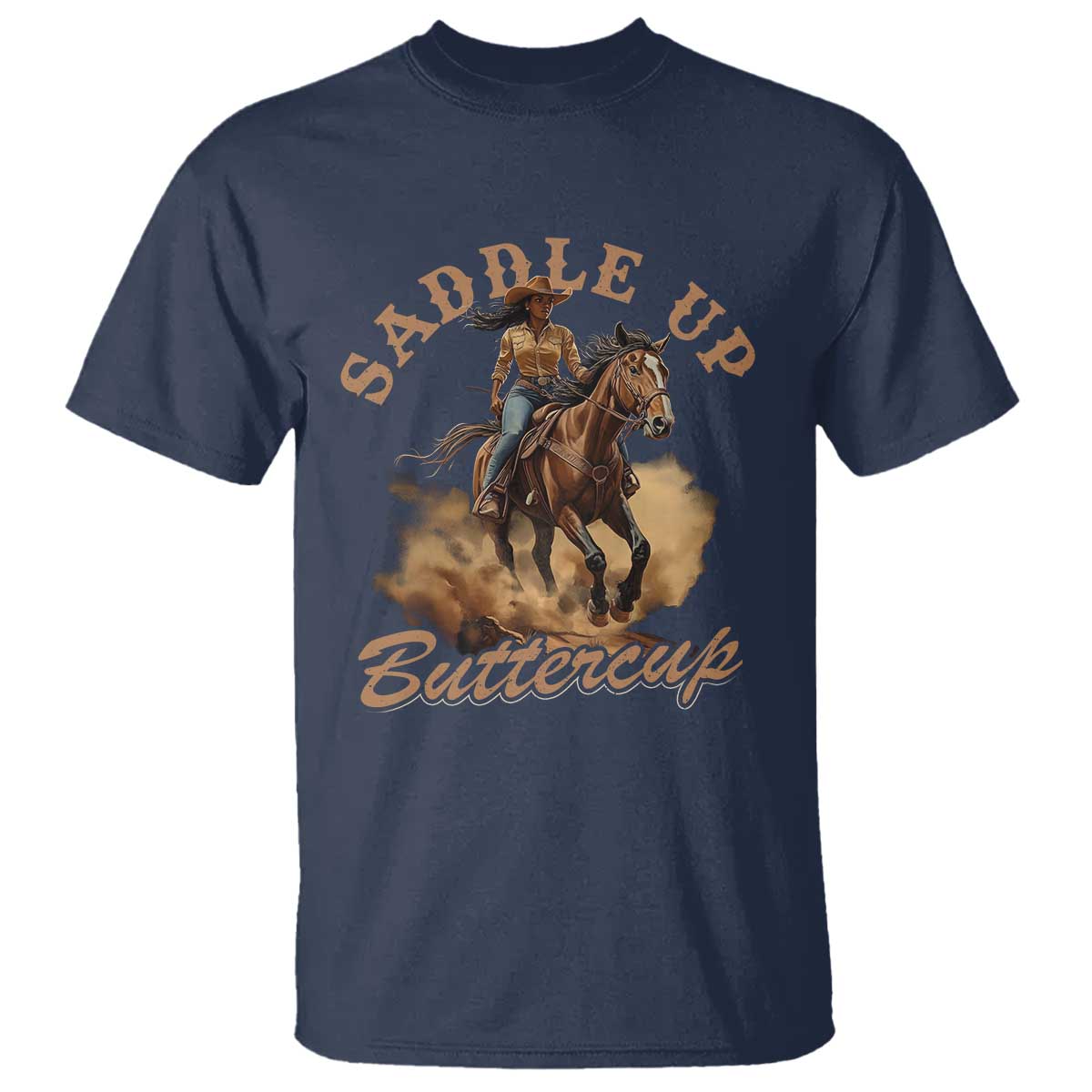 funny-african-american-cowgirl-t-shirt-saddle-up-buttercup-southern-western
