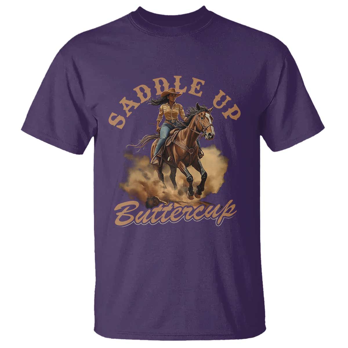 funny-african-american-cowgirl-t-shirt-saddle-up-buttercup-southern-western