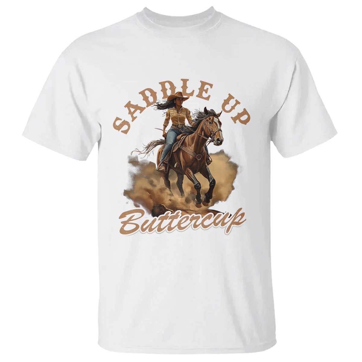 funny-african-american-cowgirl-t-shirt-saddle-up-buttercup-southern-western