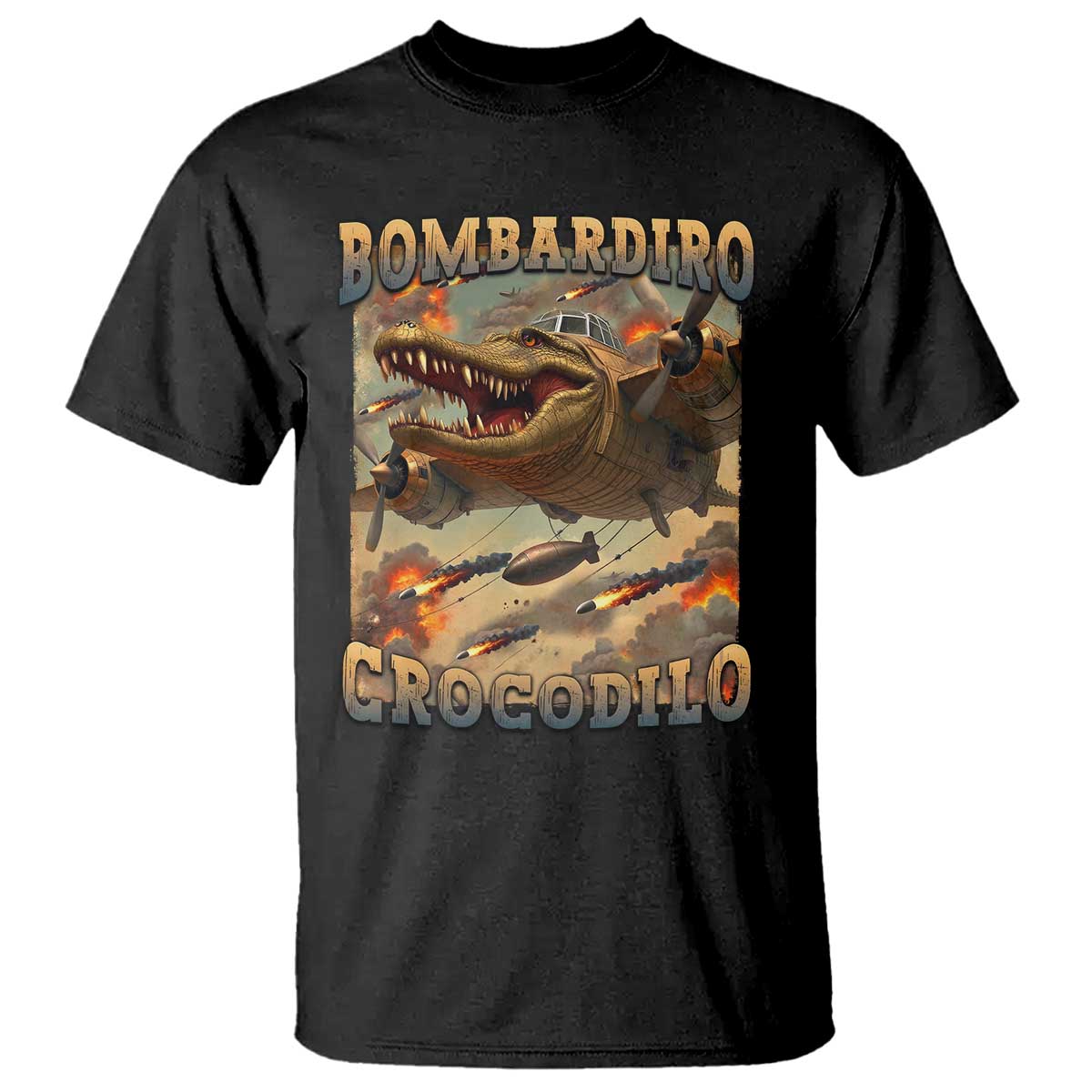 funny-italian-brainrot-bombardiro-crocodilo-t-shirt-gen-z-meme