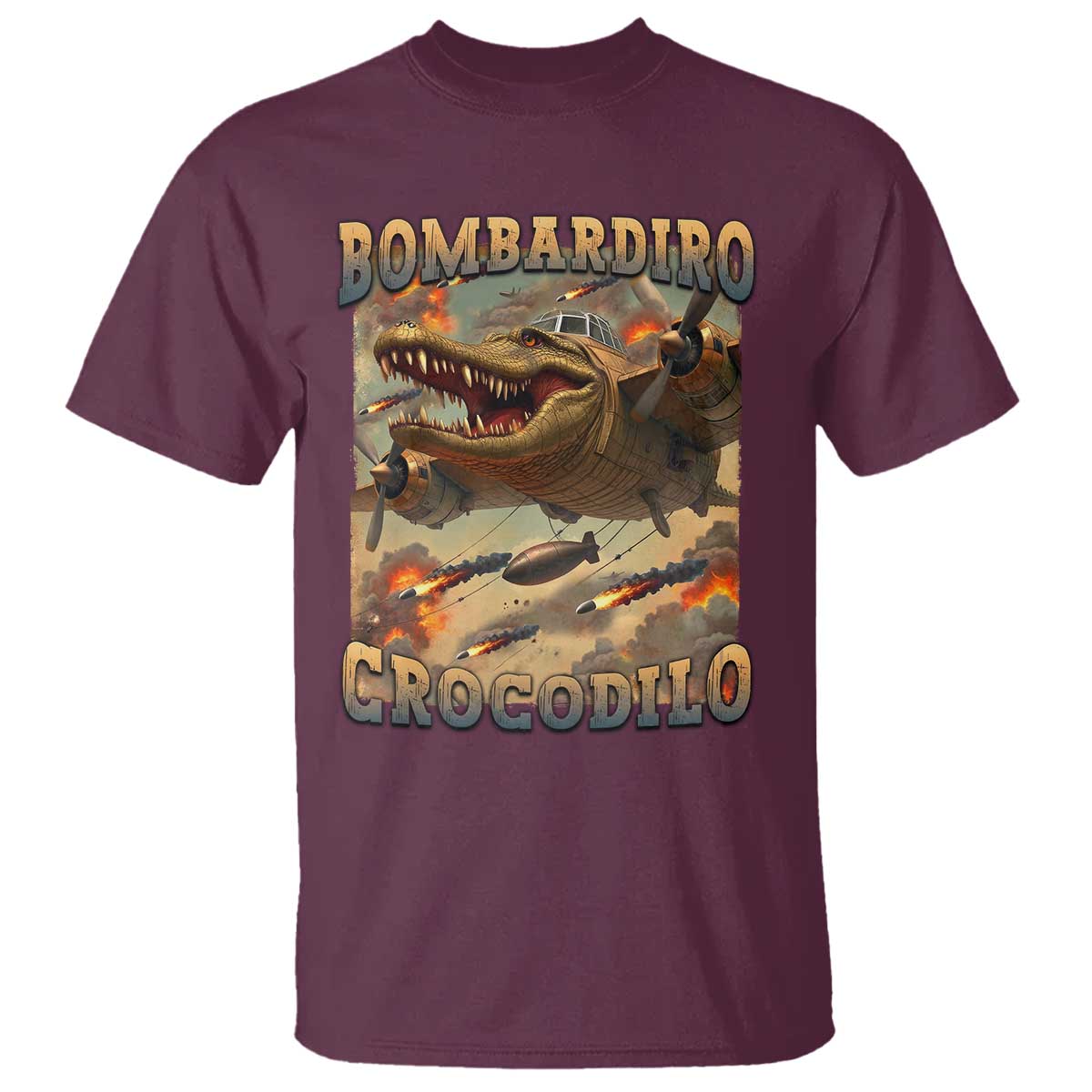 funny-italian-brainrot-bombardiro-crocodilo-t-shirt-gen-z-meme