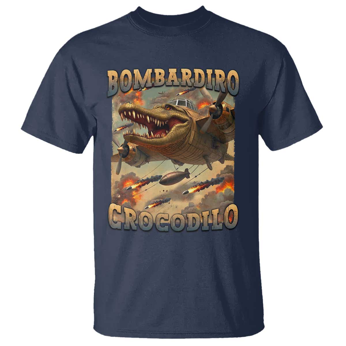 funny-italian-brainrot-bombardiro-crocodilo-t-shirt-gen-z-meme