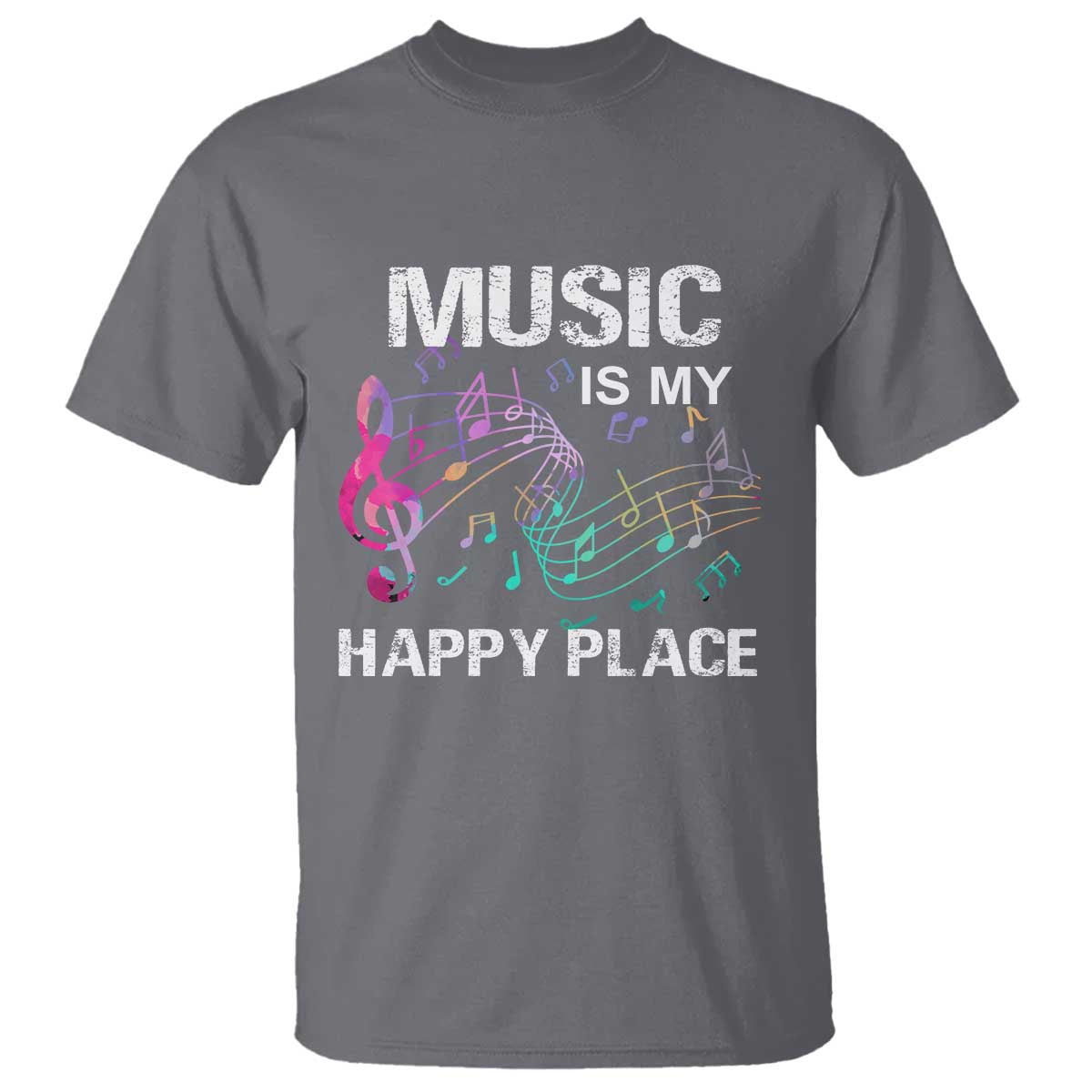 music-is-my-happy-place-t-shirt-music-sheet-note-novelty-inspiring