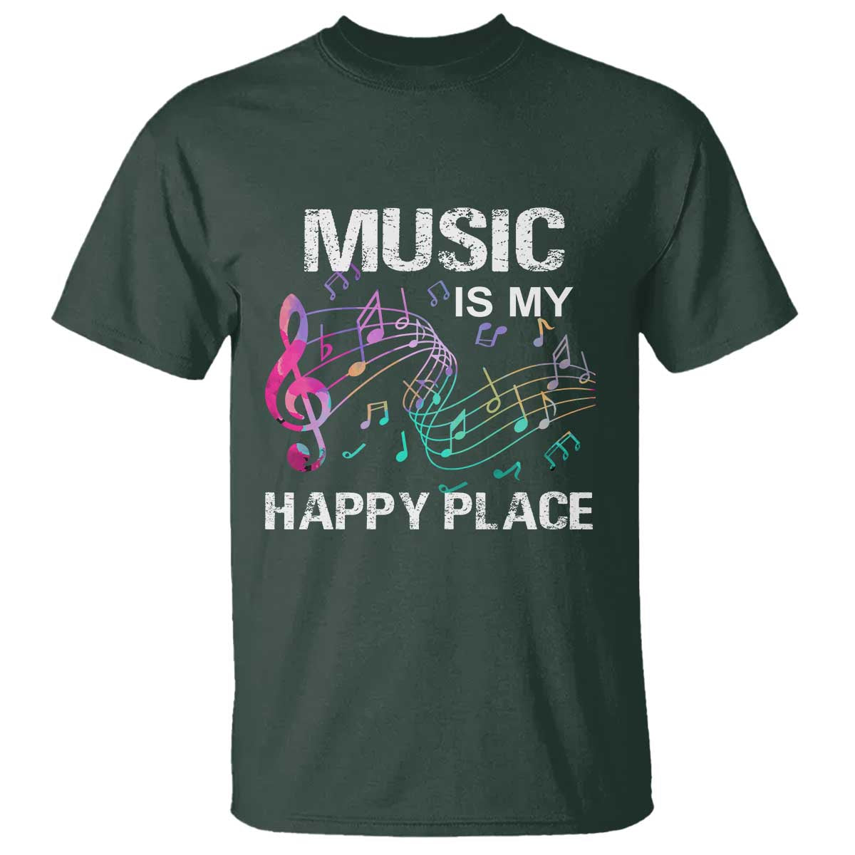 music-is-my-happy-place-t-shirt-music-sheet-note-novelty-inspiring