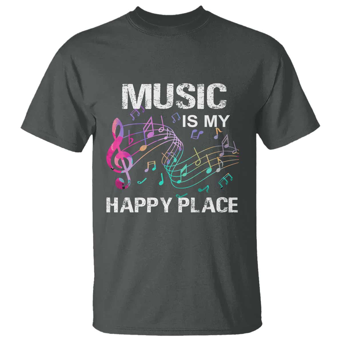 music-is-my-happy-place-t-shirt-music-sheet-note-novelty-inspiring