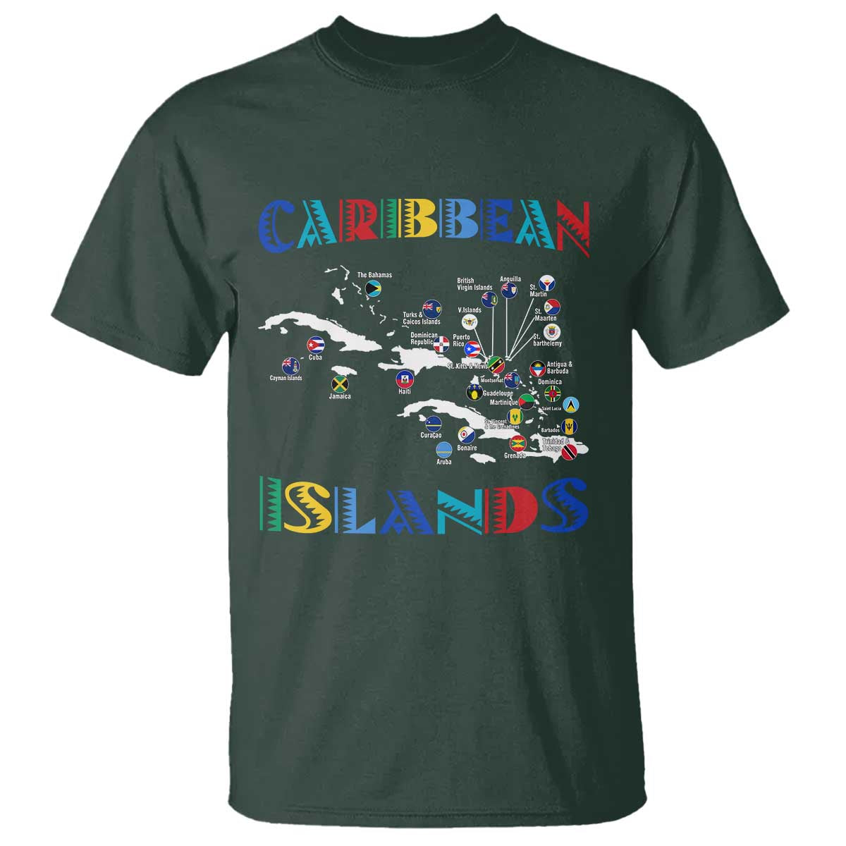 caribbean-islands-t-shirt-caribbean-sea-tour-map-flag