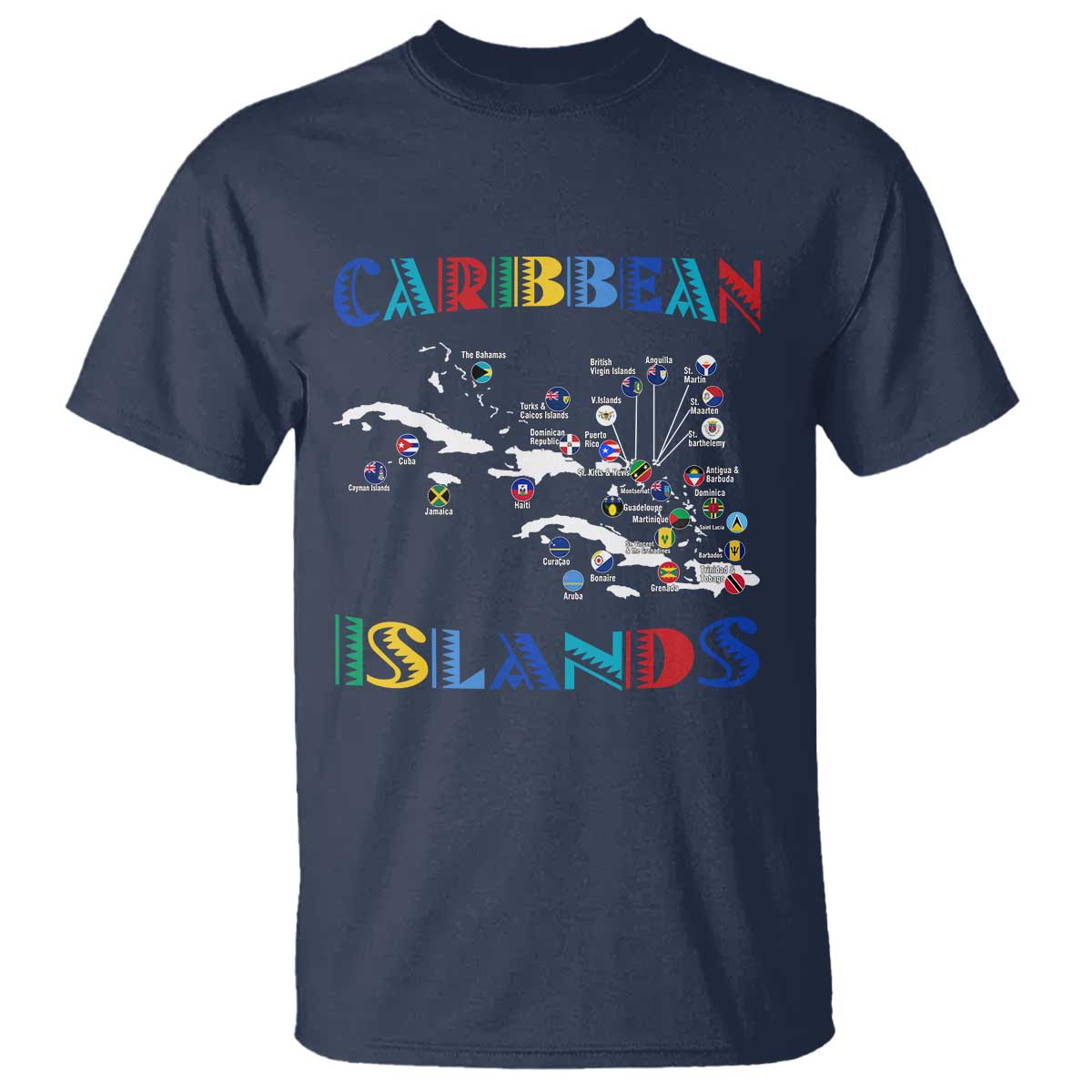 caribbean-islands-t-shirt-caribbean-sea-tour-map-flag