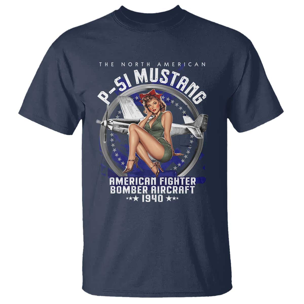 the-north-american-p-51-mustang-american-fighter-bomber-aircraft-t-shirt-ww2-aircraft-pin-up-girl