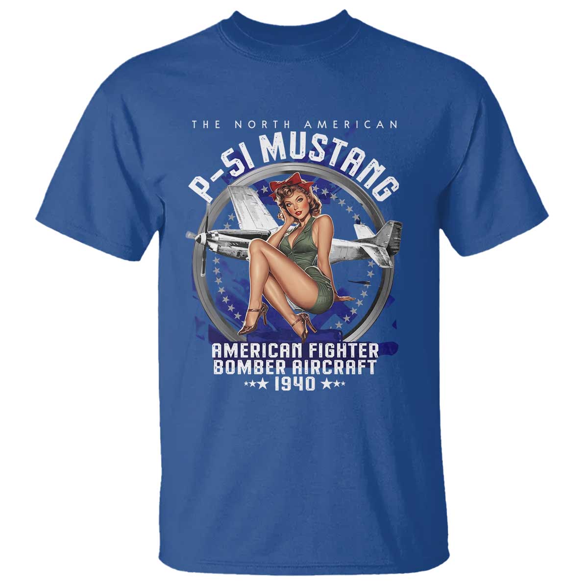 the-north-american-p-51-mustang-american-fighter-bomber-aircraft-t-shirt-ww2-aircraft-pin-up-girl