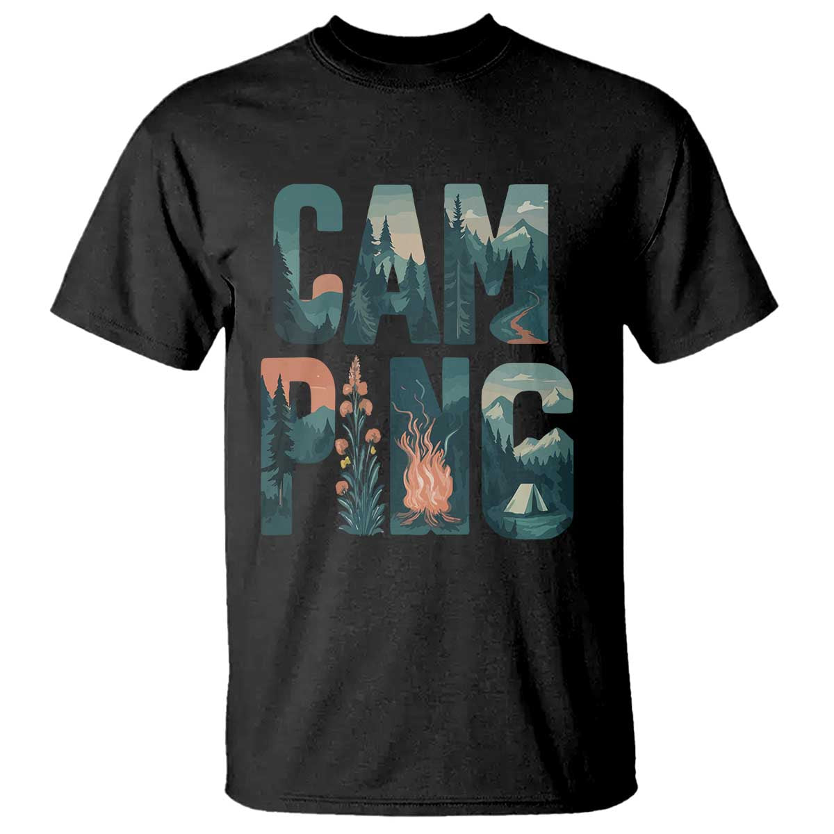 camping-nature-adventure-campfire-tent-mountains-t-shirt
