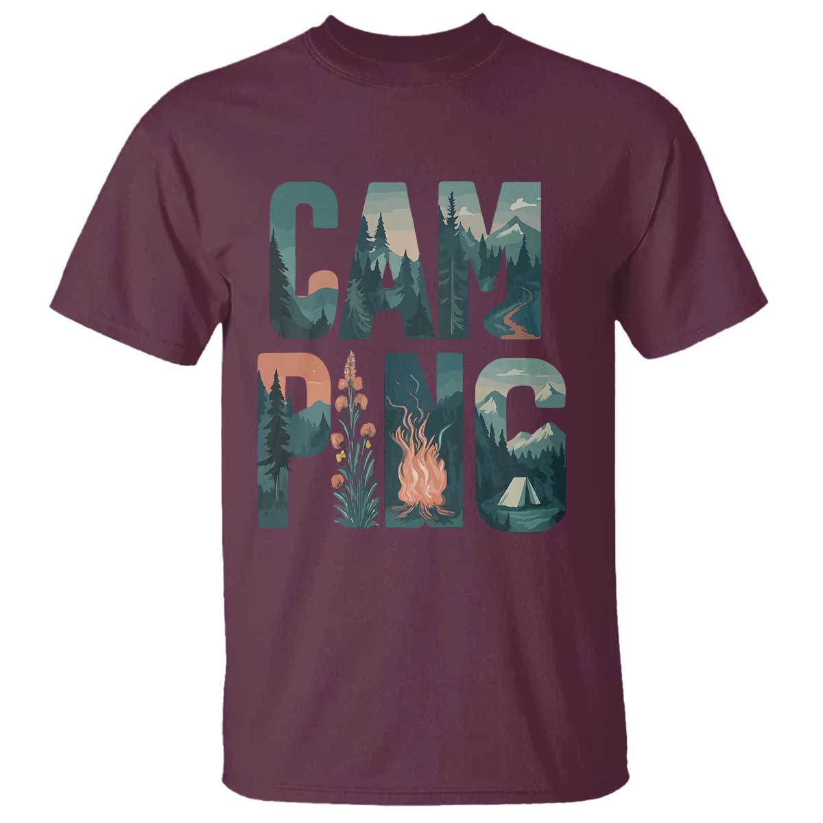 camping-nature-adventure-campfire-tent-mountains-t-shirt