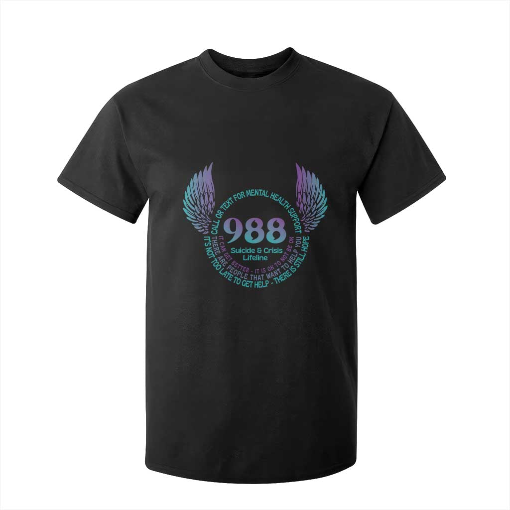 Mental Health Support T Shirt For Kid Call or Text 988 Suicide Prevention Support
