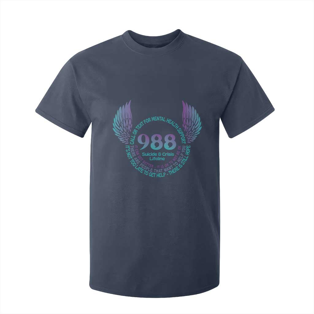Mental Health Support T Shirt For Kid Call or Text 988 Suicide Prevention Support