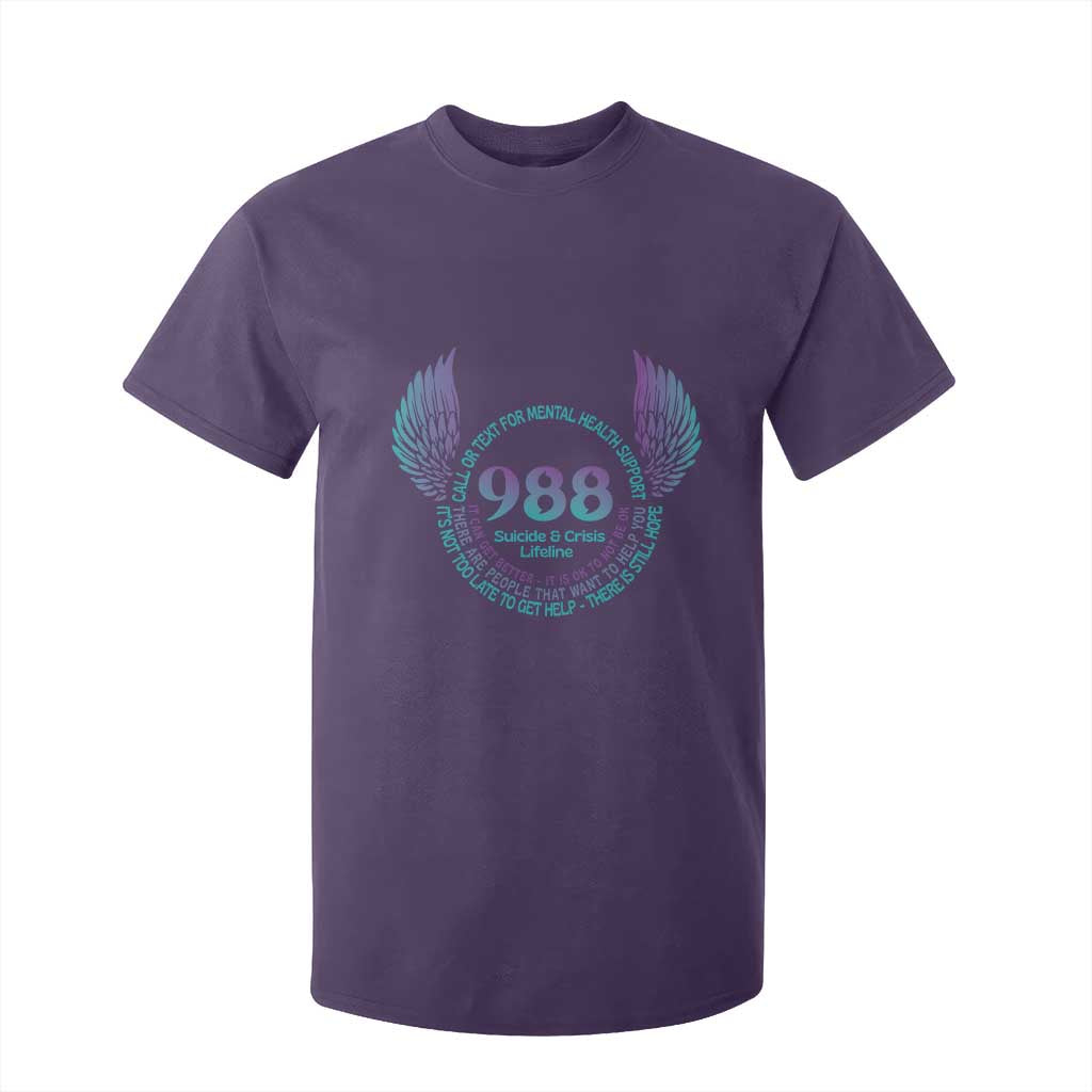 Mental Health Support T Shirt For Kid Call or Text 988 Suicide Prevention Support