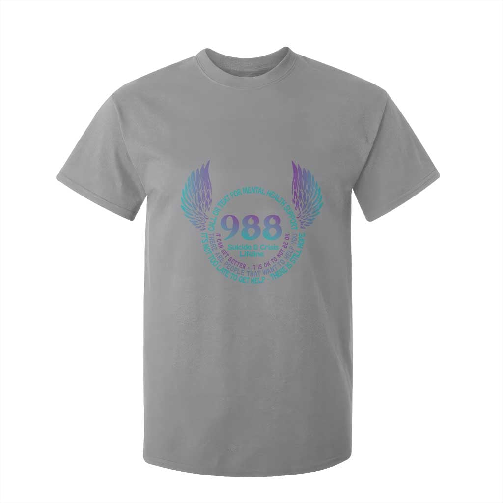 Mental Health Support T Shirt For Kid Call or Text 988 Suicide Prevention Support