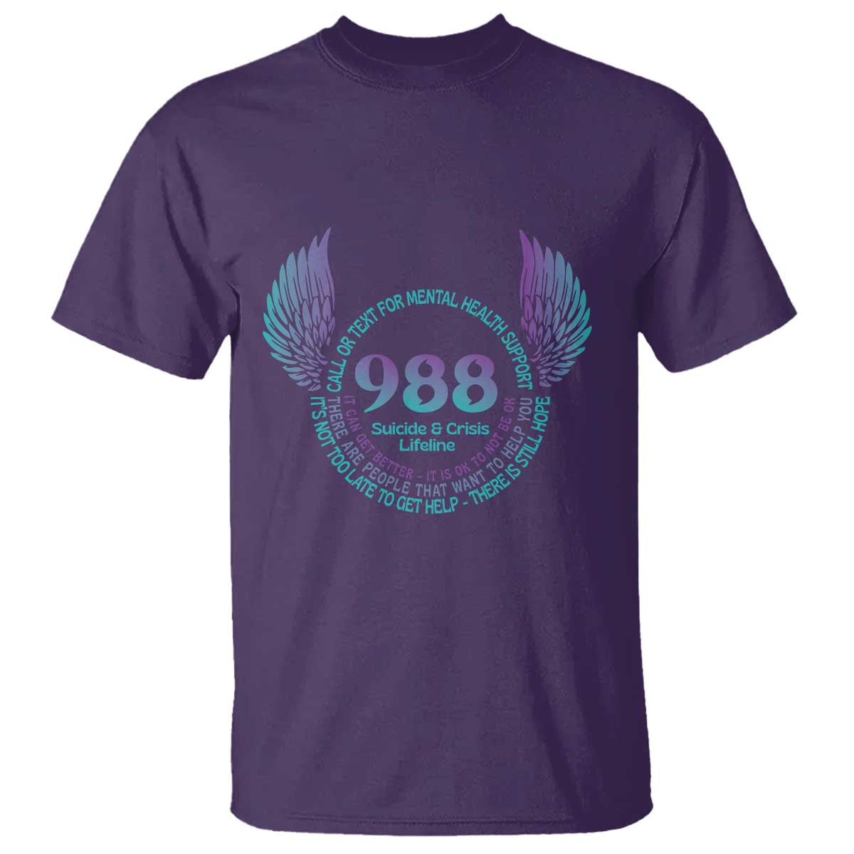 Mental Health Support T Shirt Call or Text 988 Suicide Prevention Support