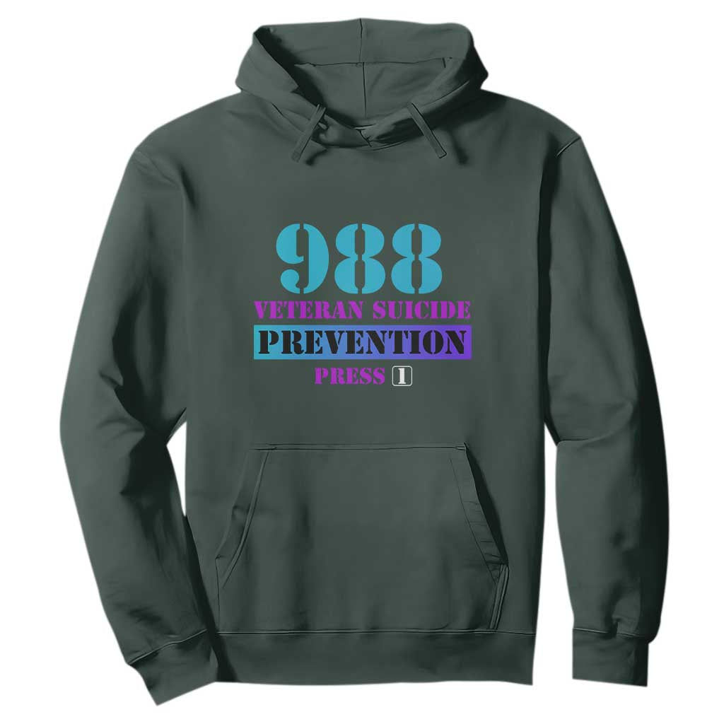 Suicide Prevention Support Hoodie 988 Veteran Suicide Prevention Press 1