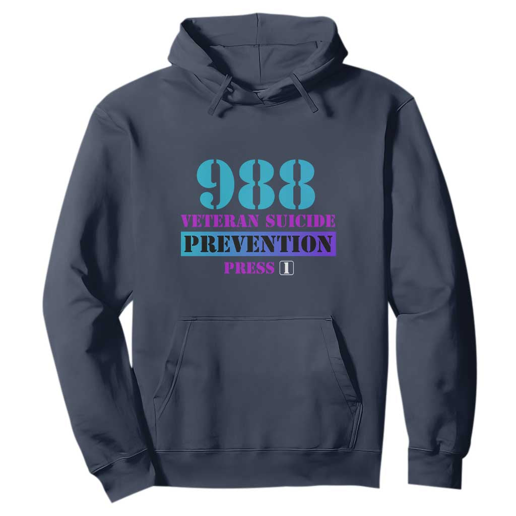 Suicide Prevention Support Hoodie 988 Veteran Suicide Prevention Press 1