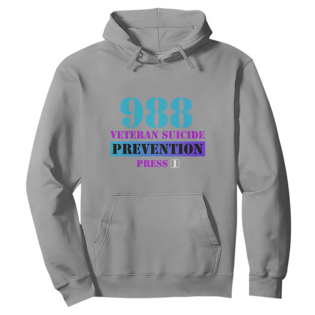 Suicide Prevention Support Hoodie 988 Veteran Suicide Prevention Press 1