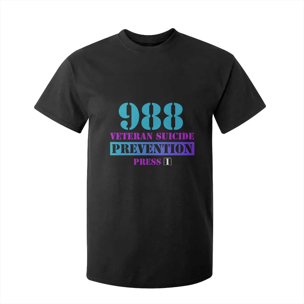 Suicide Prevention Support T Shirt For Kid 988 Veteran Suicide Prevention Press 1