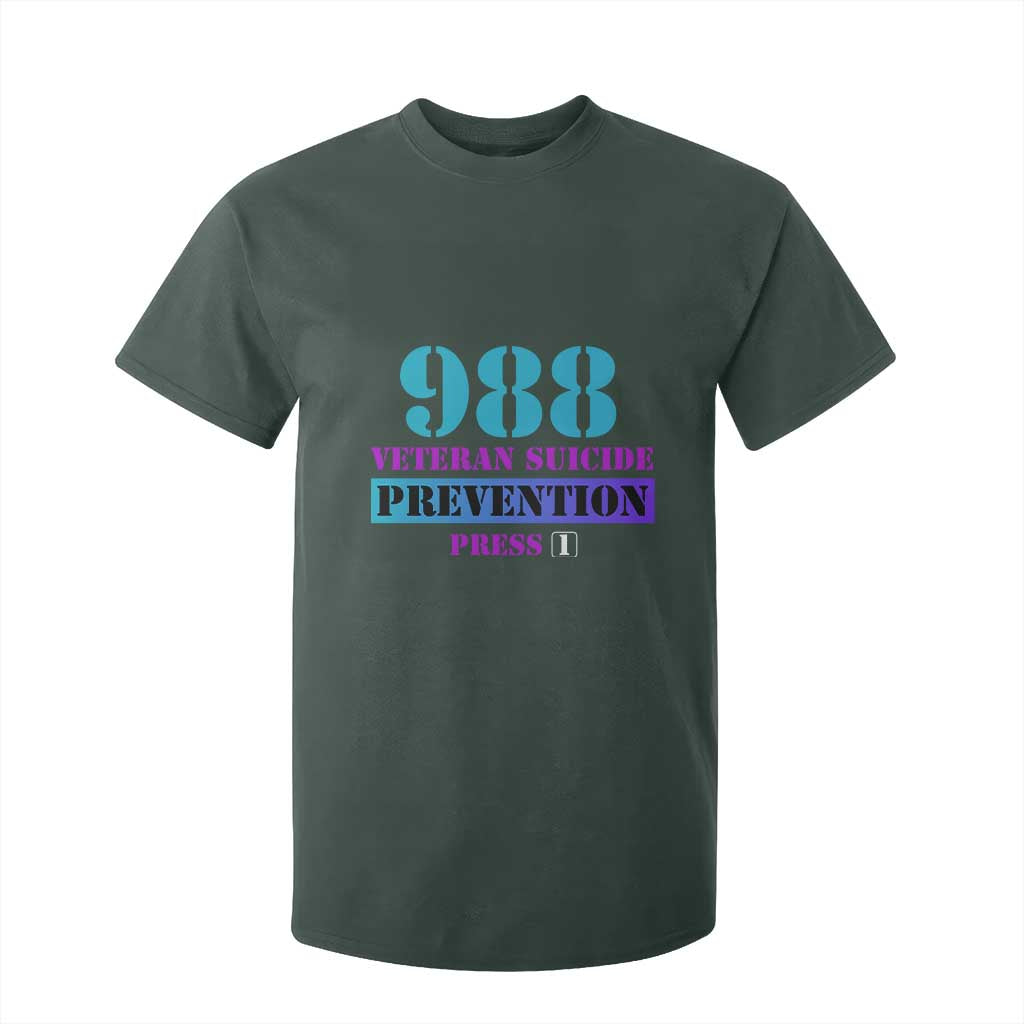 Suicide Prevention Support T Shirt For Kid 988 Veteran Suicide Prevention Press 1