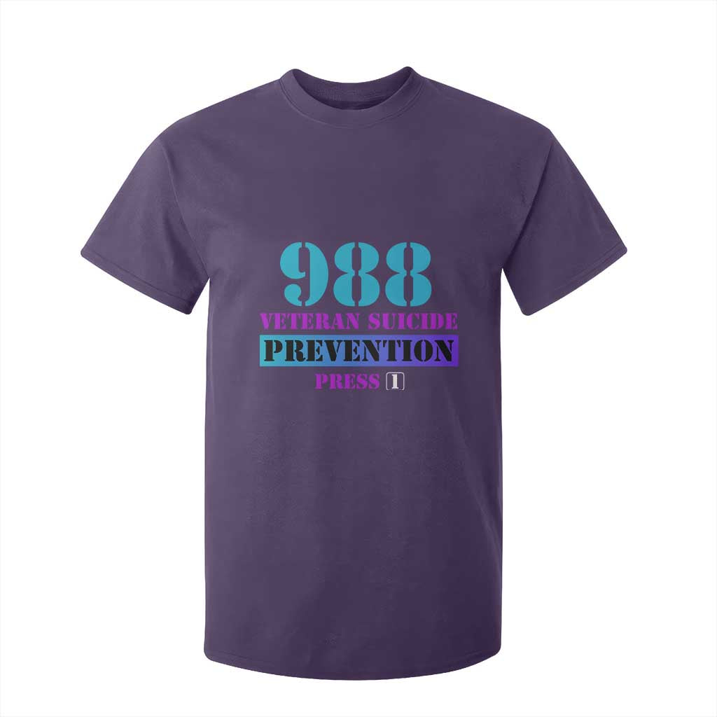 Suicide Prevention Support T Shirt For Kid 988 Veteran Suicide Prevention Press 1