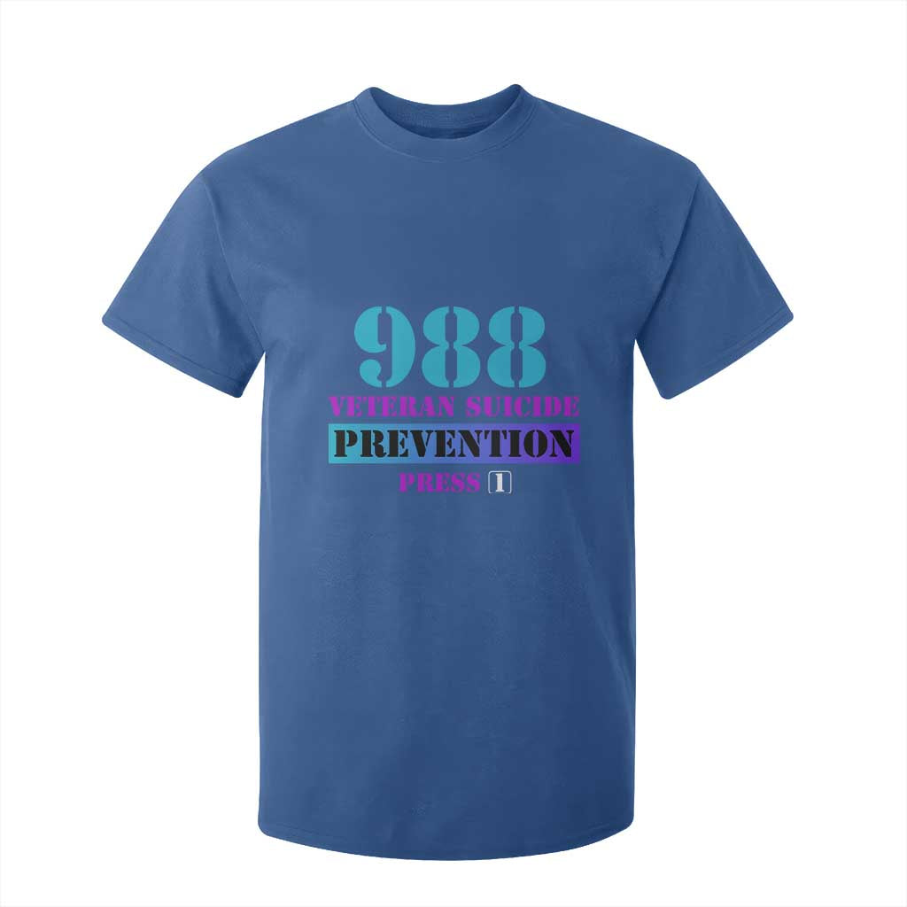 Suicide Prevention Support T Shirt For Kid 988 Veteran Suicide Prevention Press 1