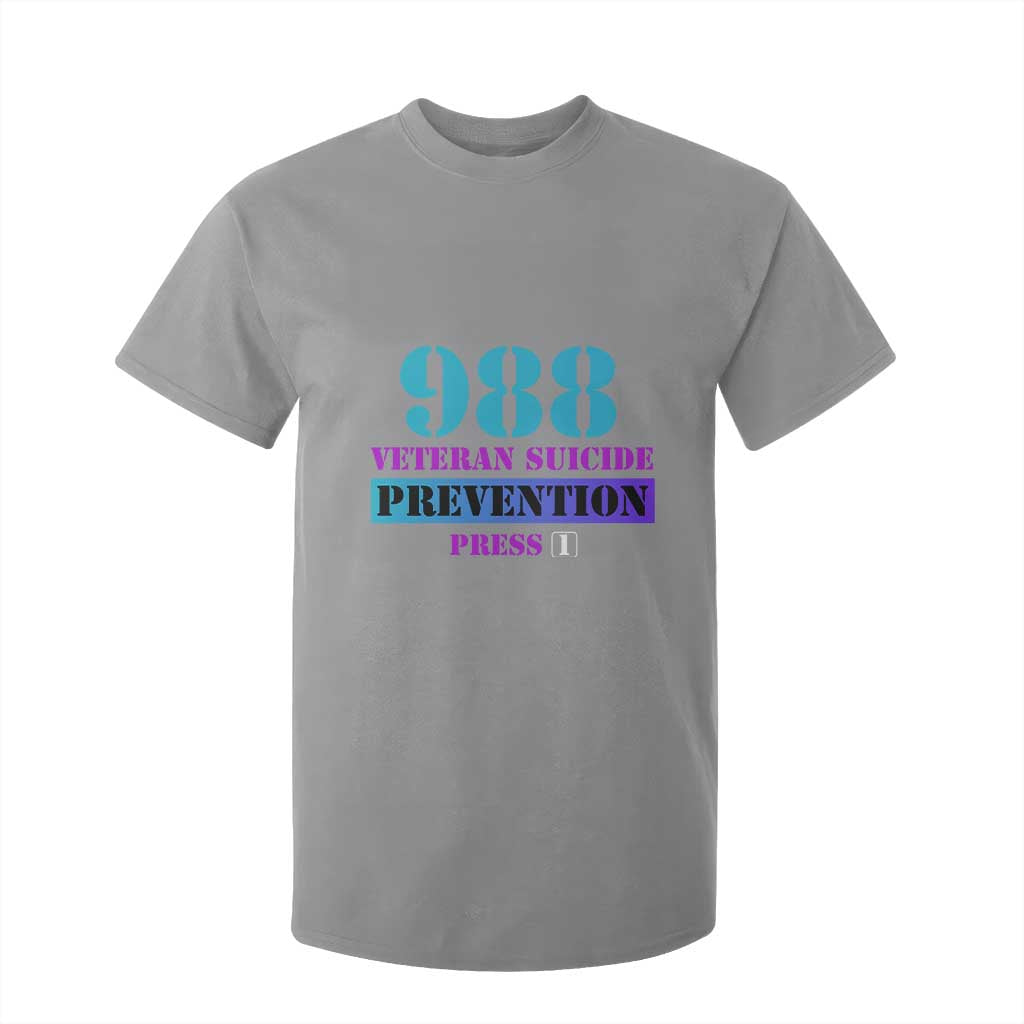 Suicide Prevention Support T Shirt For Kid 988 Veteran Suicide Prevention Press 1