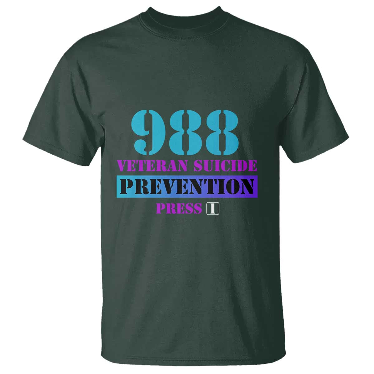 Suicide Prevention Support T Shirt 988 Veteran Suicide Prevention Press 1