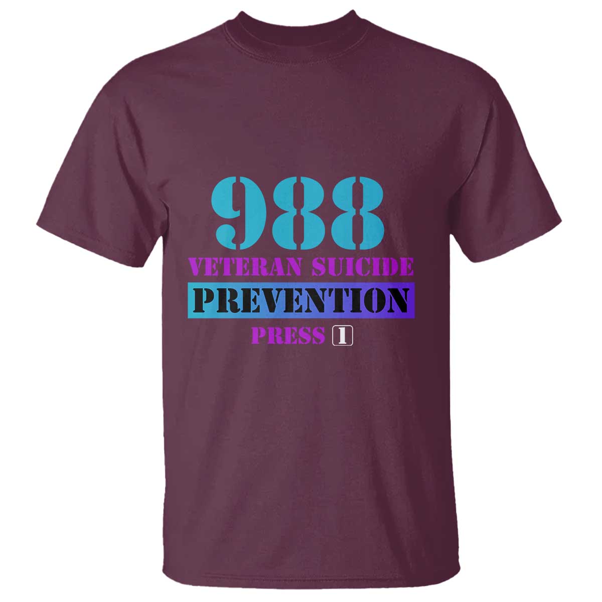 Suicide Prevention Support T Shirt 988 Veteran Suicide Prevention Press 1