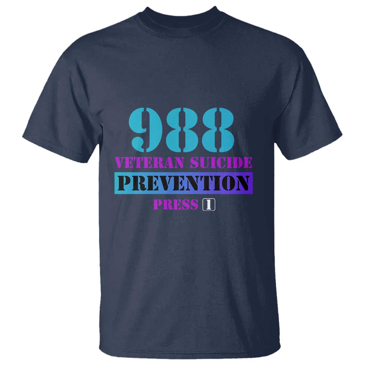 Suicide Prevention Support T Shirt 988 Veteran Suicide Prevention Press 1
